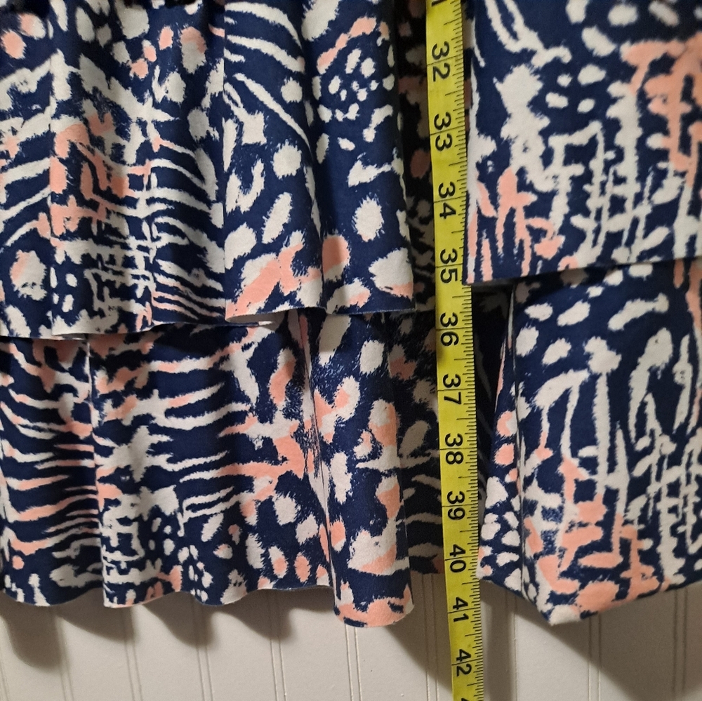 NUGGLES Urban Navy and Pink Patterned Women's Top And Ruffled Annabelle Skirt - Picture 5 of 7